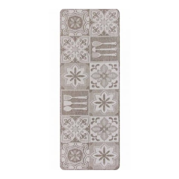 Covor Antiderapant, Flex, 19691/111, Crem, 1500 gr/mp, 75x200 cm Crem 75 x 200