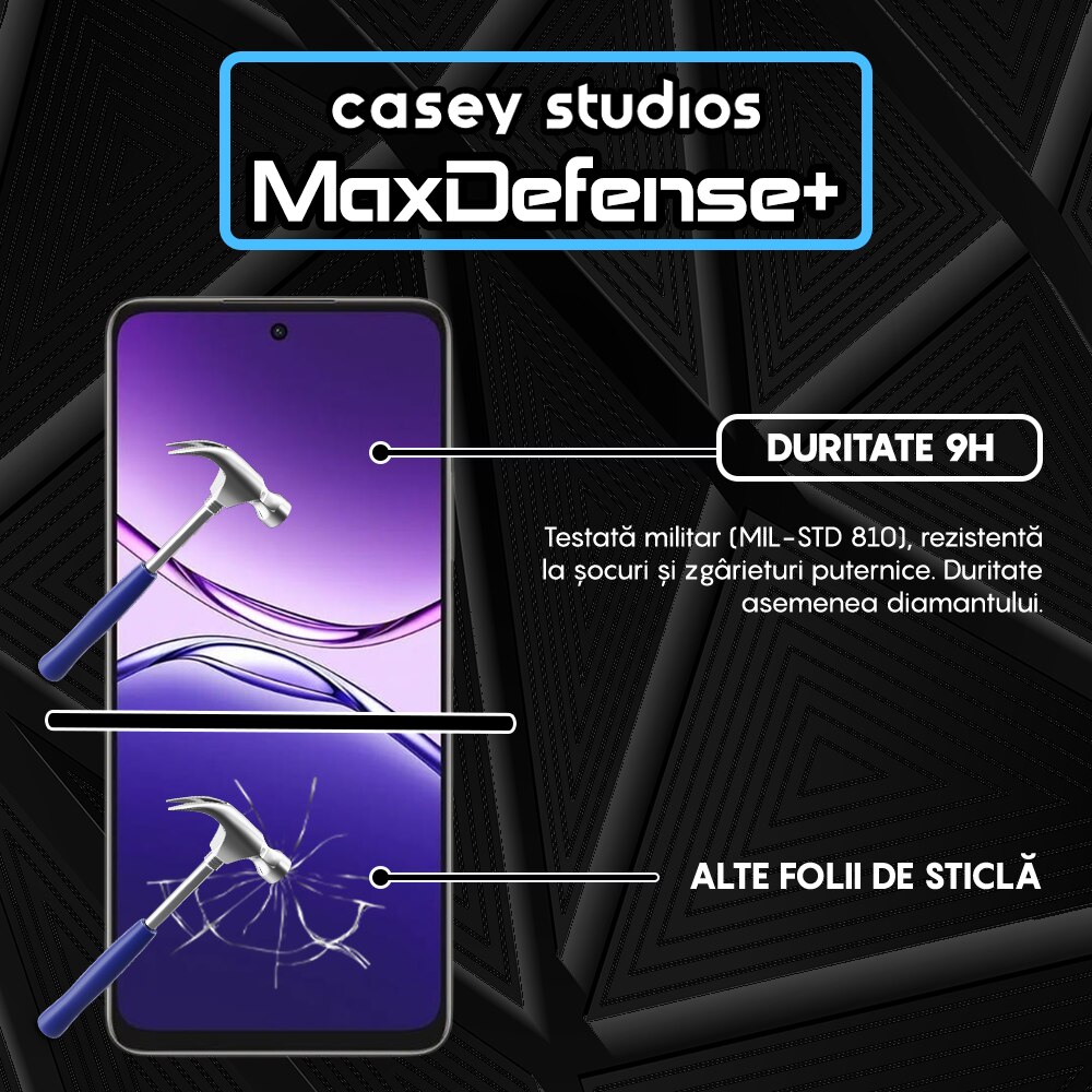 Folie Sticla CASEY STUDIOS compatibila cu Oppo A5 Pro, Full Glue, Sticla Securizata, Duritate Militara, Ultra HD, Protectie Profesionala Ecran 3D, Anti SocurI, Anti Zgarieturi