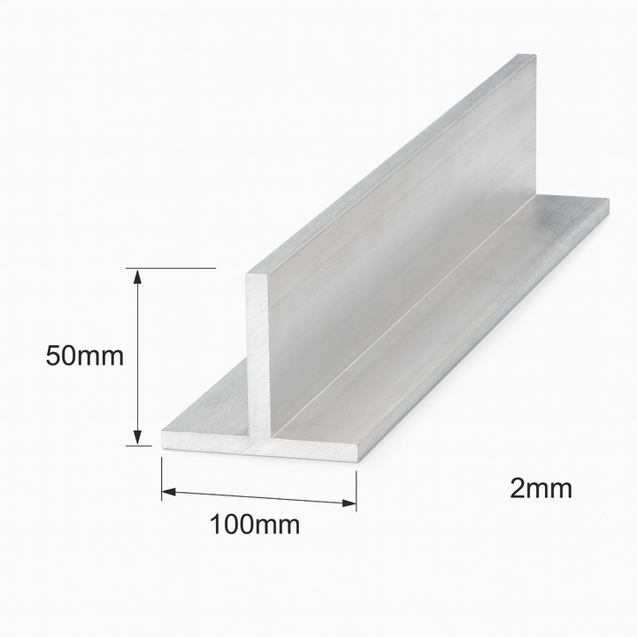 Bara T aluminiu Metal Now, 200x30mm, argintiu, durabil