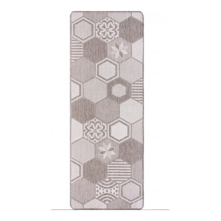 Covor Antiderapant, Flex, 19692/111, Crem, 1500 gr/mp, 75x200 cm Crem 75 x 200