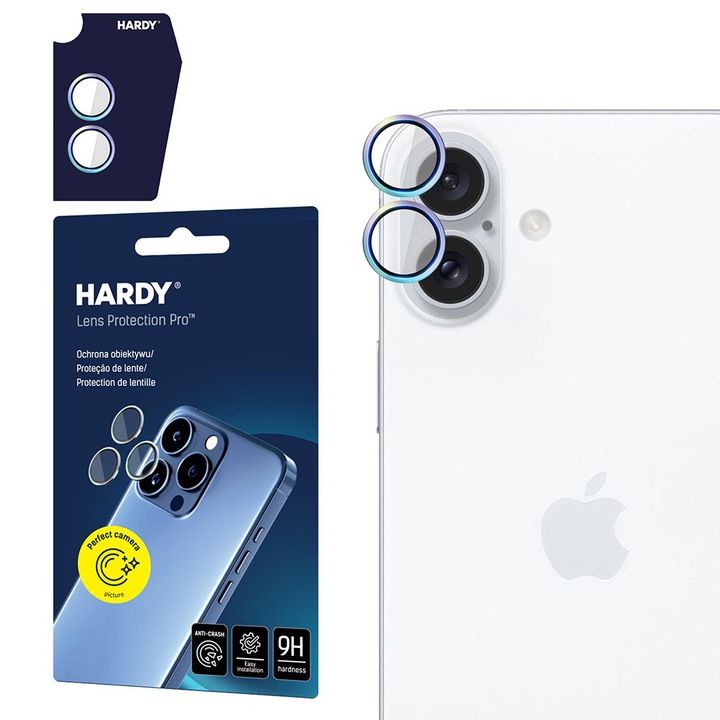 Védőfólia Hardy Lens Protection Pro-val kompatibilis, 3mk, iPhone 17 - Szivárvány