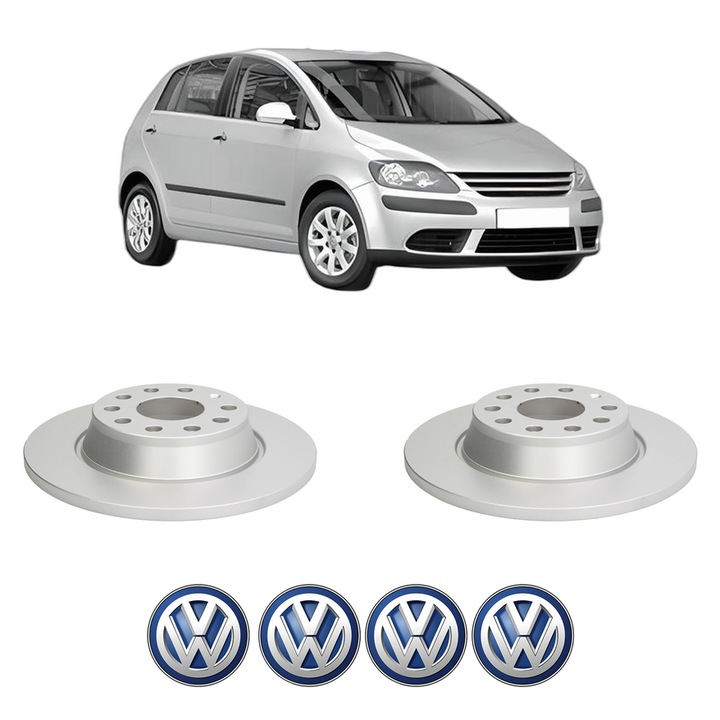 Set 2 discuri frana Spate Volkswagen GOLF PLUS V (5M1, 521) din 2009-2013, KW 75 CP 102 CMC 1595, Auto, Bosch, 4 Stickere auto cu Volkswagen