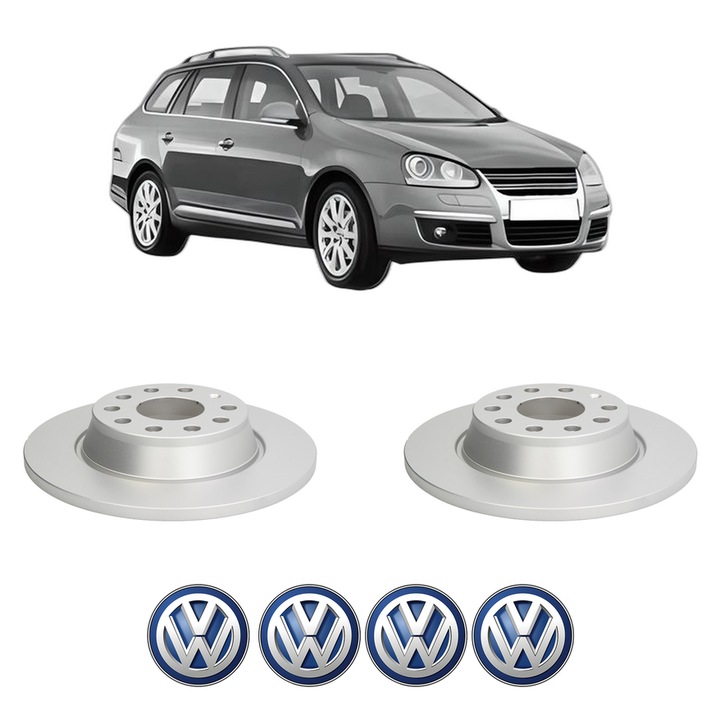 Set 2 discuri frana Spate Volkswagen GOLF V Variant (1K5) din 2007-2009, KW 103 CP 140 CMC 1968, Auto, Bosch, 4 Stickere auto cu Volkswagen
