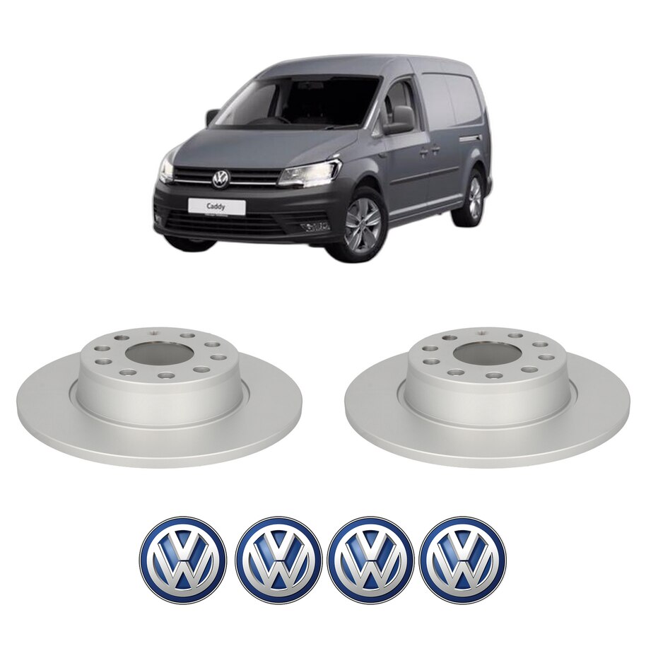 【CD】Pieces / Same Set 2 discuri frana Spate Volkswagen CADDY III Box Body/MPV (2KA