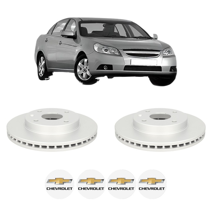 Set 2 discuri frana Fata CHEVROLET EPICA (KL1_) din 2005-2006, KW 94 CP 128 CMC 1998, Auto, Bosch, 4 Stickere auto cu CHEVROLET