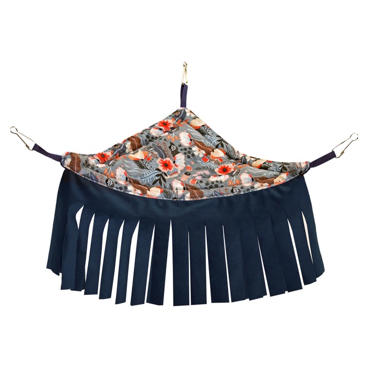 Hamac cu franjuri Kraina Tuptusia, 38x38cm, material Velvet