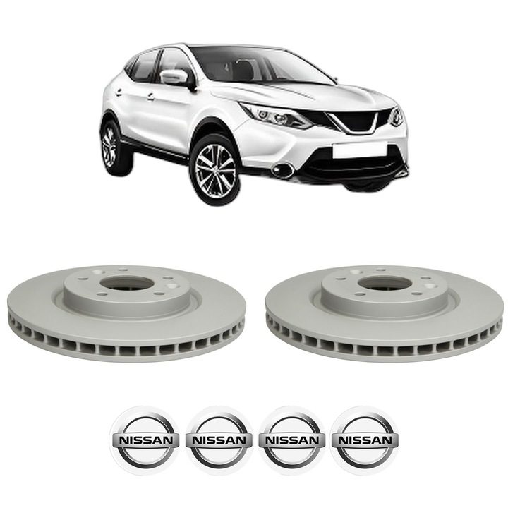 Set 2 discuri frana Fata NISSAN QASHQAI II (J11, J11_) din 2018, KW 118 CP 160 CMC 1332, Auto, Bosch, 4 Stickere auto cu NISSAN