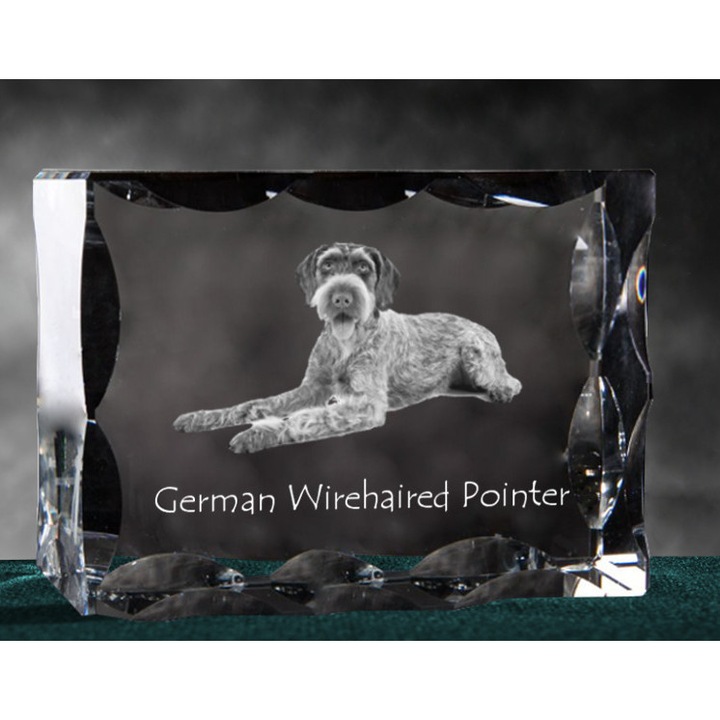 Decoratiune, Art-Dog, sticla, model caine, 12x9x5cm