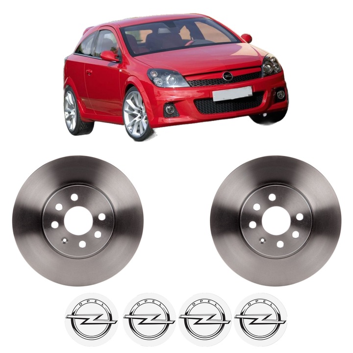 Set 2 discuri frana Fata OPEL ASTRA H GTC (A04) din 2005-2010, KW 88 CP 120 CMC 1910, Auto, Bosch, 4 Stickere auto cu OPEL