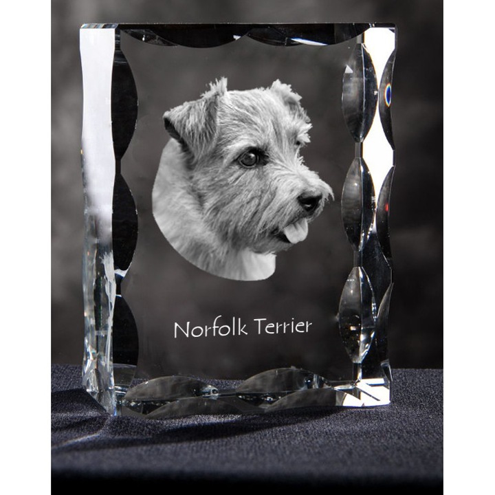 Decoratiune, Art-Dog, sticla, model caine, 12x9x5cm