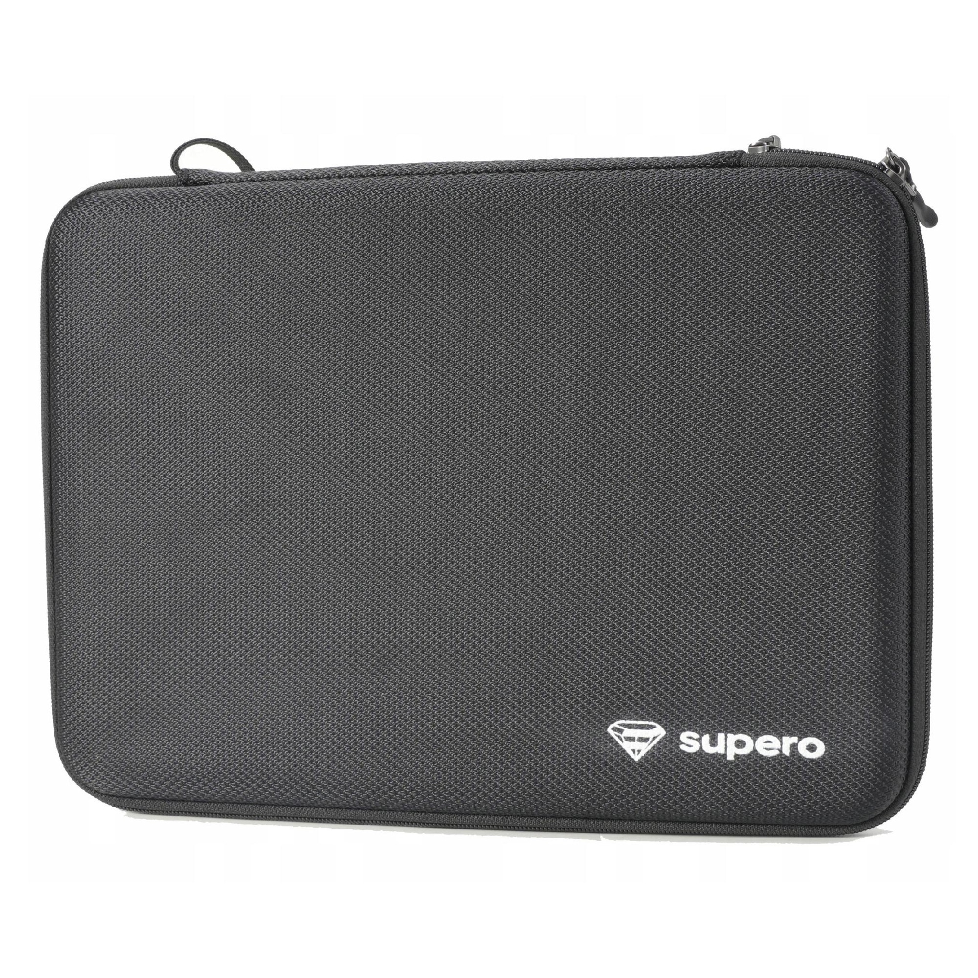 Geanta laptop 13-14", SUPERO, slim, waterproof, neagra, 32.5x24x3.5cm, set cu sfoara