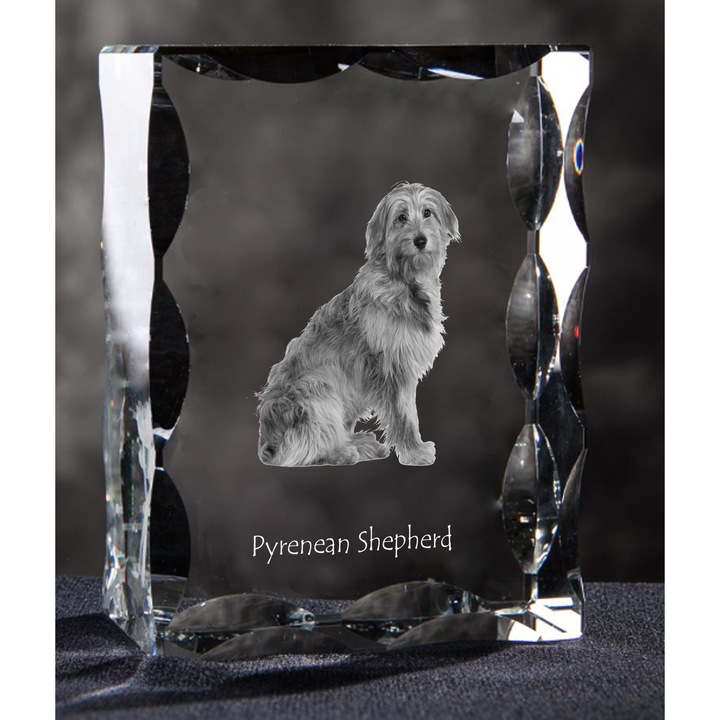 Decoratiune, Art-Dog, sticla, model caine, 12x9x5cm