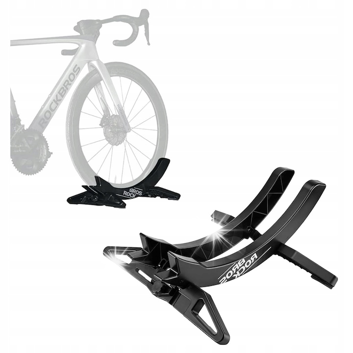 Стойка за съхранение на велосипед RockBros, стабилна, 40,5x54x20,5 см, за гуми 2,6-8 см, капацитет 13 кг, черна