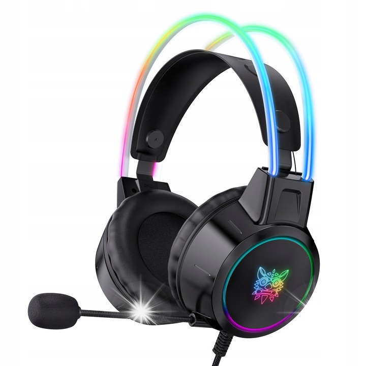 Геймърски слушалки Onikuma X15 PRO с микрофон, 2м кабел, пространствен звук, черни
