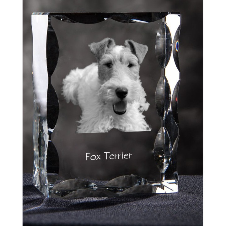 Decoratiune, Art-Dog, sticla, model caine, 12x9x5cm