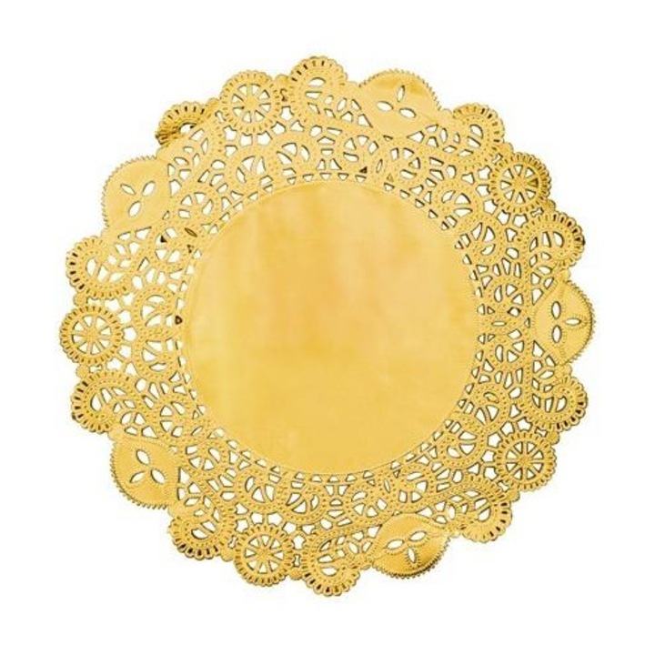 Комплект 50 поставки за чинии PARTYDECO, златист, 35.5см