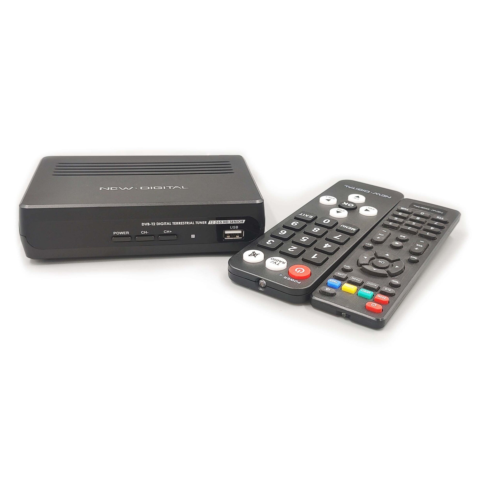 Tuner TV New Digital DVBT2 HD, 2 telecomenzi, 1xHDMI, 1xSCART
