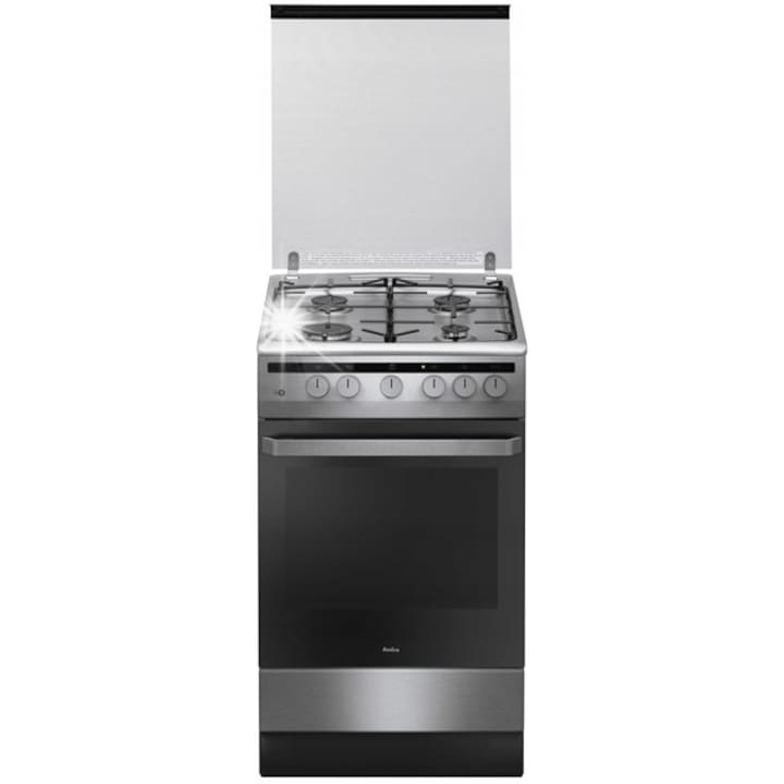Газов котлон Amica 58GGD5.43HZpMsNQ, 4 горелки, 64л, сребрист, 50x85x60см