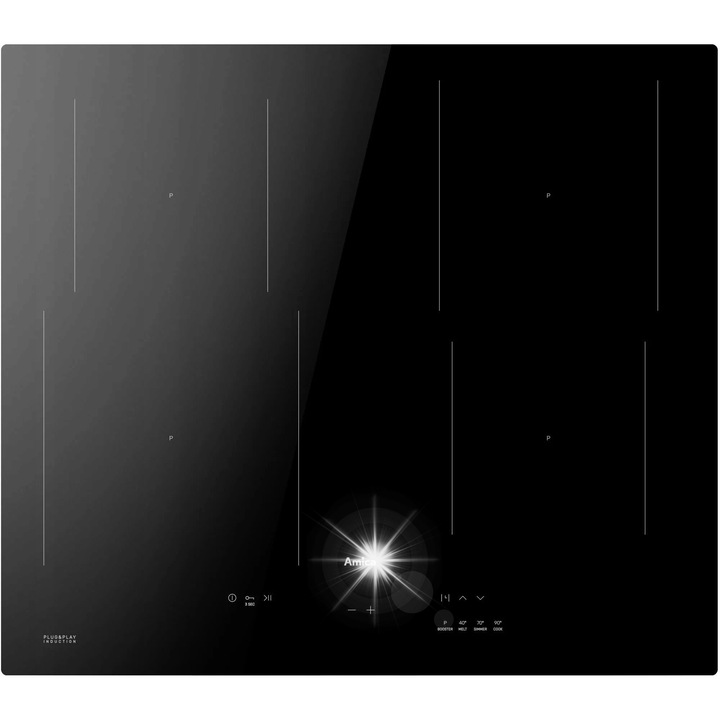 Електрически индукционен плот Amica 59.2x52.2cm 4 зони, черен