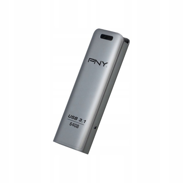 Флашка PNY Elite Steel 64GB USB 3.1, 80MB/s, алуминий, 53.3x17.6x7.2mm
