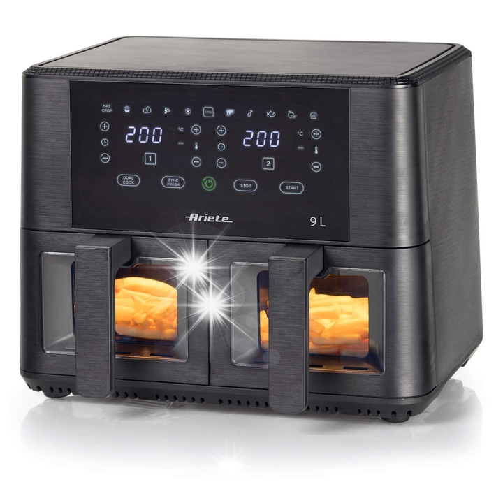Фритюрник Ariete 4631/00, 9л, 2400W, черен, размери 40,5x35,5x33см