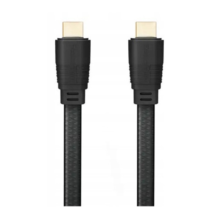 Кабел HDMI Reinston 2.0 5м, черен, 4K резолюция, позлатени накрайници