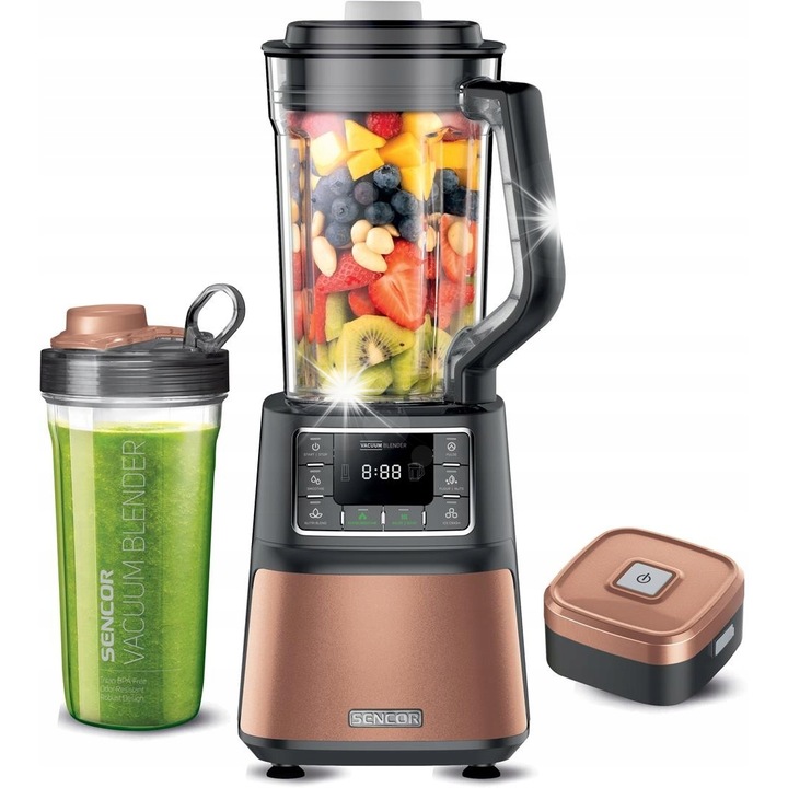 Пасатор Sencor SBU 7676GD 1500W, 1x 700ml, 1x 1500ml, меден, 7 скорости