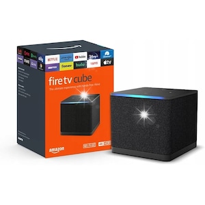 Медиен плейър Amazon Fire TV cube 3-то поколение, стрийминг, Alexa
