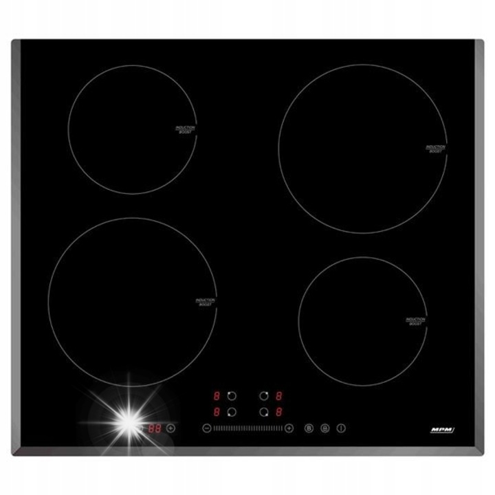 Електрически котлон MPM, модел 60-IM-04, 2 зони Flex Zone, функция Booster, черен, 60x52cm