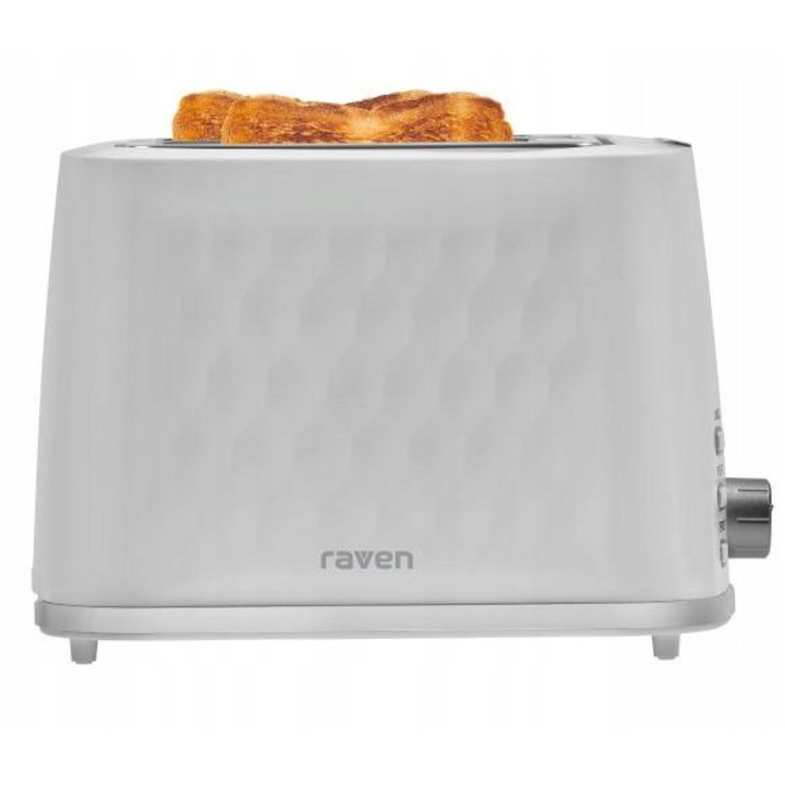 Prajitor de paine Thing4you RAVEN 2 toasty 900 W, alb, functie de dezghetare, 7 niveluri de rumenire