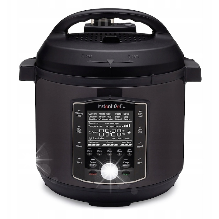 Мултикукър Instant Pot Pro, 5,7л, 1200W, 28 програми, автоматично запечатване, инокс