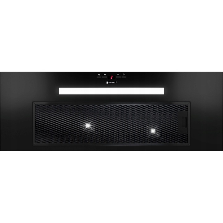 Вграден абсорбатор Globalo Agendero 80.2, 3 скорости, 565 m3/h, 58 dB, черен, 79.6x28.9x28см