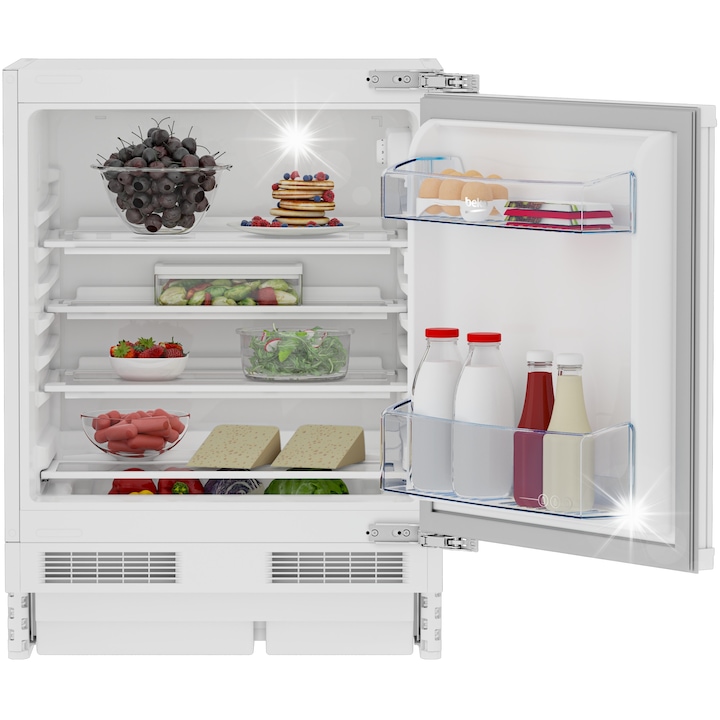 Вграден хладилник Beko BU1104N, 130л, бял, 59,5x54,5x81,8см, LED осветление, ниво на шум 35 dBA