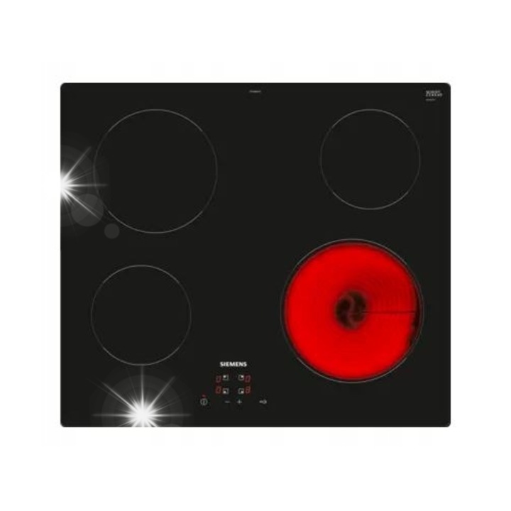 Електрически котлон Siemens, модел ET61RBEA1E, 4 зони, черен, 6600W, 592x522x45мм