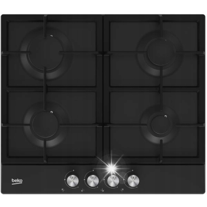 Газов плот Beko HIAG64225SB, 4 горелки, черен, 58x4,6x51см
