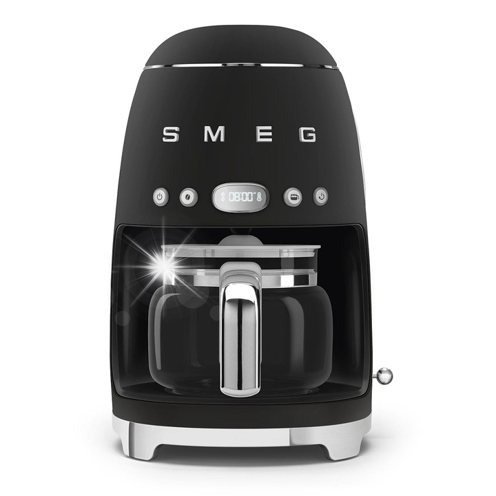 Cafetiere Smeg DCF02BLMEU 1050W, blocare picurare, negru, capacitate 10-15 cesti