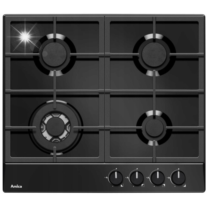 Газов плот Amica PGA6101APB, черен, 59x52см