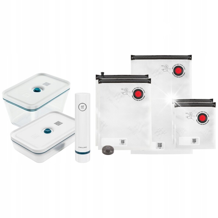 Set aparat de vidat Zwilling Fresh & Save, sticla, colorat, 3.02kg
