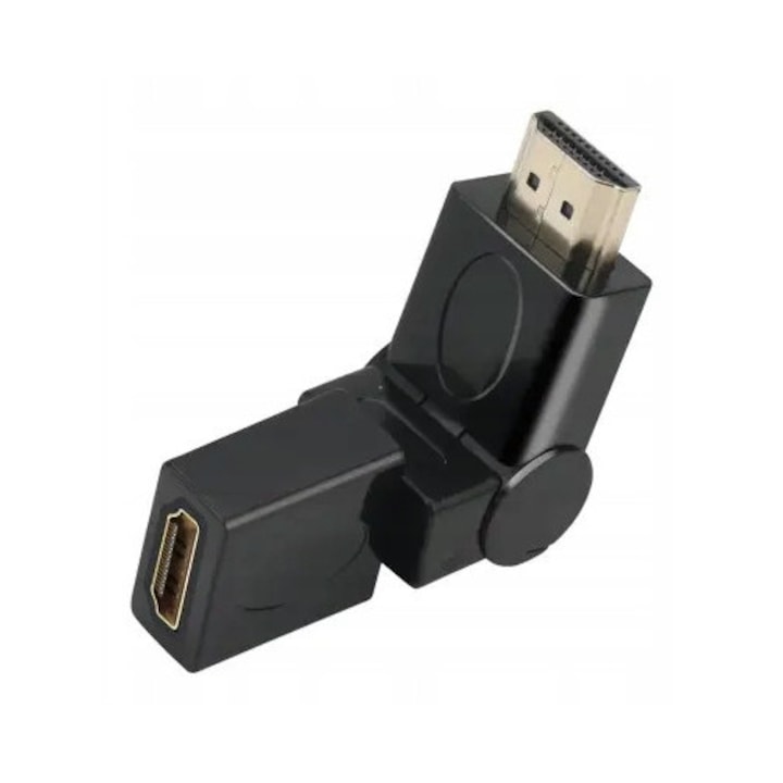 Адаптер HDMI Reinston EDV016, 4K, 60Hz, черен, 7см