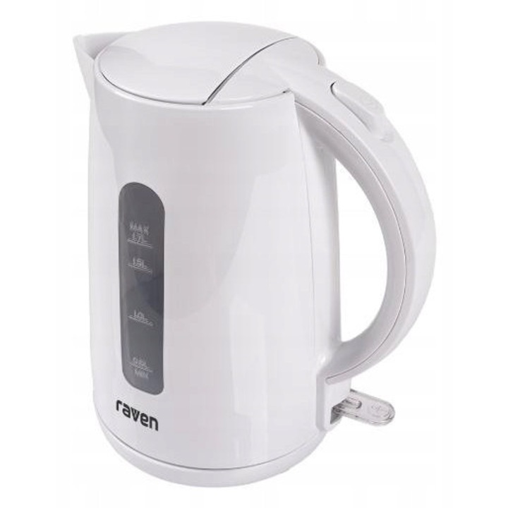 Fierbator electric Thing4you RAVEN EC022, 1,7l, 2200W, filtru anti-calcar, rotativ, inox-negru
