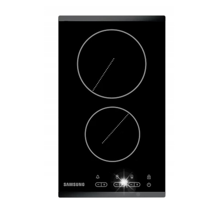 Plita electrica Samsung, 2 zone, 3,0 kW, neagra, 288x53.5x505mm