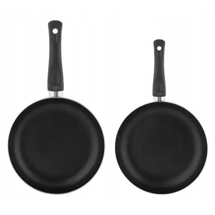 Комплект тигани La Bonita, 24см и 28см, черен, за индукция