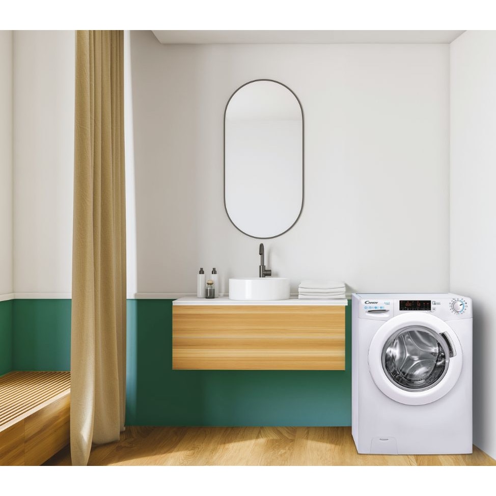 Masina de spalat rufe Candy CS 1410TXME/1-S, 10 kg, 1400 rpm, alb, 58x60x85 cm