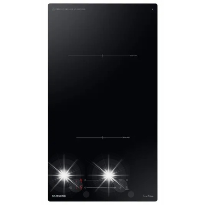 Plita electrica Samsung, model NZ32BG2005FKU2, 2 zone, neagra, 28,8x52cm