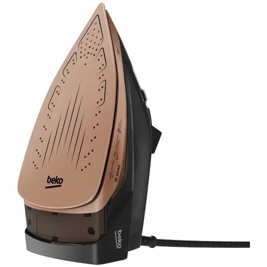 Fier de calcat cu abur Beko SIM4126C ceramic, 2600 W, 120 g/min, negru-auriu