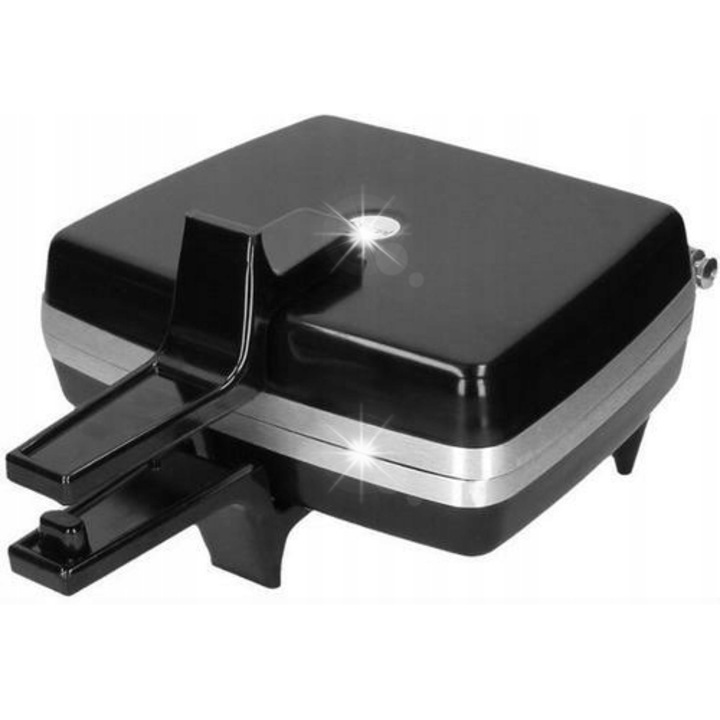 Гофретник Dezal 301.6 B, 1300 W, 2 гофрети, 10x15 см, черен