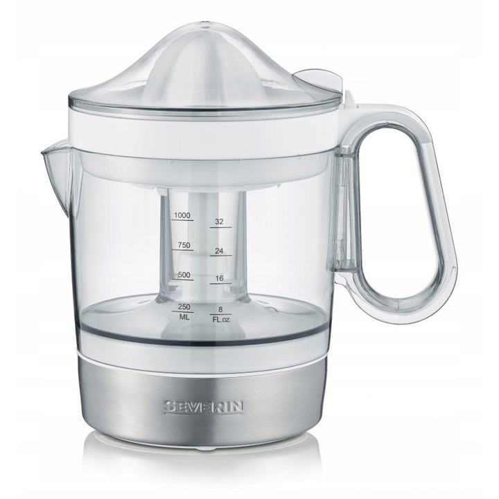 Цитрус преса Severin, 1л, 40W, 2 конуса, бяла, 15x22x22см