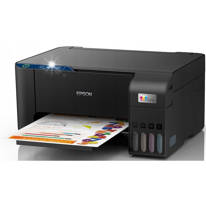 Многофункционален принтер Epson EcoTank L3231, A4, цветен печат, 33 стр./мин, черен
