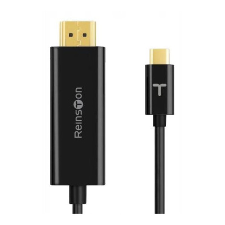 Адаптер USB-C към HDMI, Reinston, 4K, черен, 1.5м