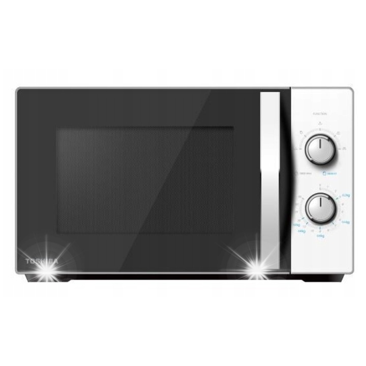 Микровълнова печка Toshiba MWP-MM20P, 20л, 800W, бяла, размери 44x25,6x33,4см
